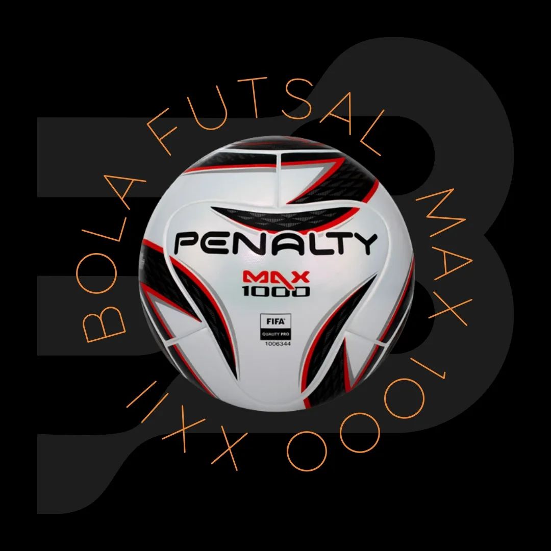 Bola Futsal Max 1000 IX Penalty 63,5cm Branco